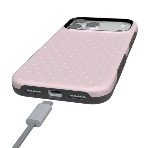 On the Dot | Pink & White Polka Dot Case