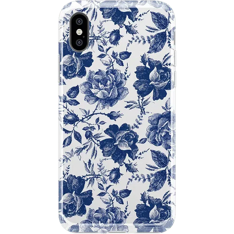 Rose to Fame | Blue & White Rose Floral Case