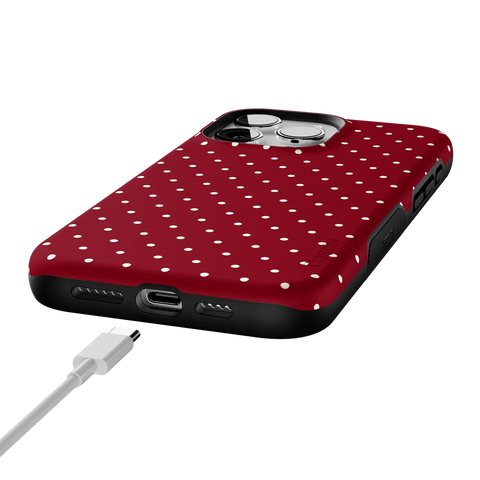 On the Dot | Maroon Polka Dot Case