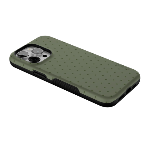 On the Dot | Olive Green Polka Dot Case