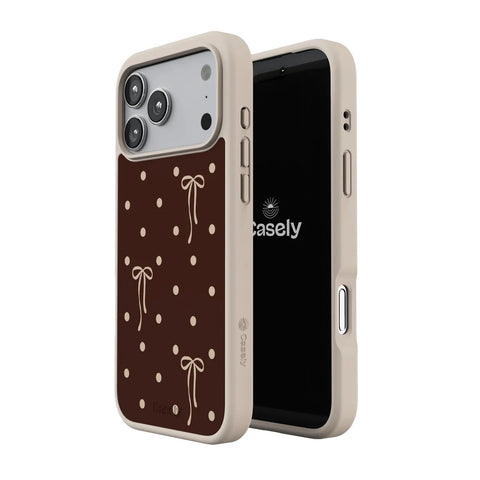 Teddy Bows | Brown Polka Dot Case