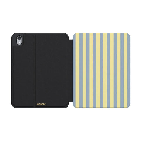 Coastline Stripes | Blue & Yellow iPad Case