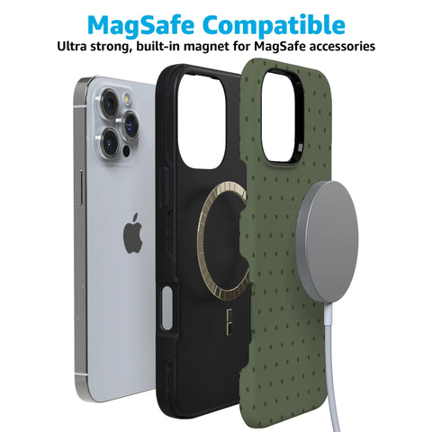 On the Dot | Olive Green Polka Dot Case
