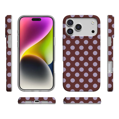 Spotted in SoHo | Burgundy Polka Dot Case