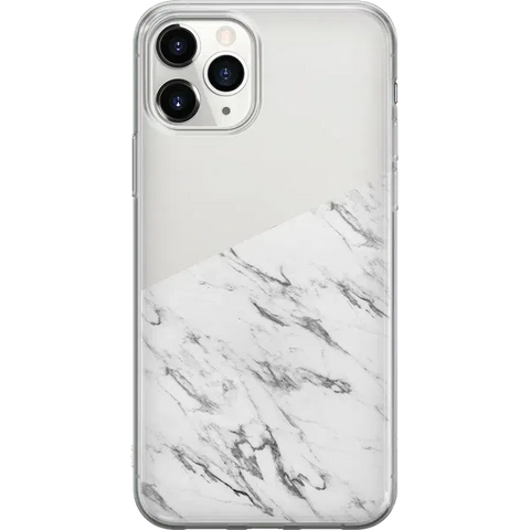 Let's Split | Half White Clear Marble Case