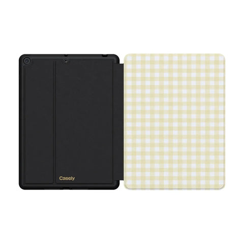 Pastel Picnic | Yellow Gingham iPad Case
