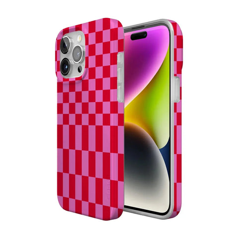 Vibe Check | Pink Checkerboard Case