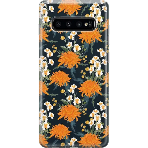Off Tropic Floral | Exotic Orange Flower Samsung Case
