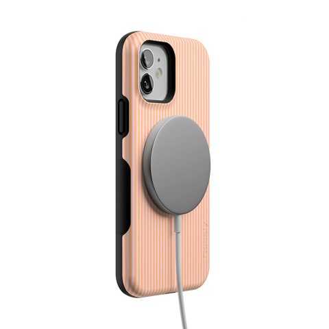 Stripes and the City | Orange & Pink Pinstripe Case