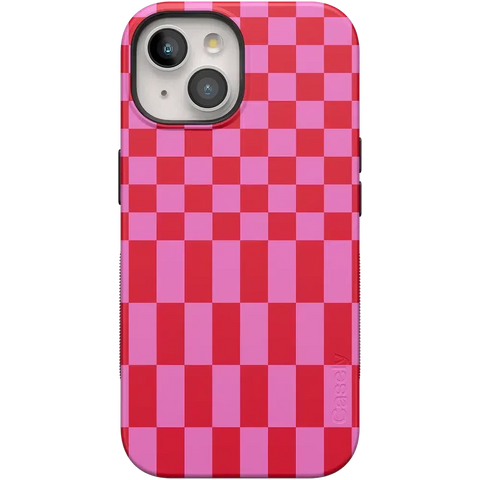 Vibe Check | Pink Checkerboard Case