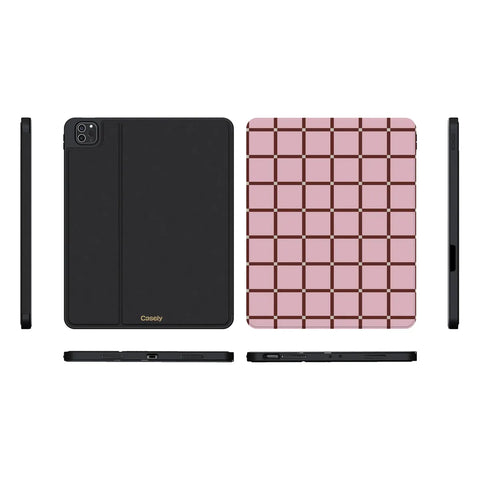 Uptown Gridlock | Pink Checkerboard iPad Case