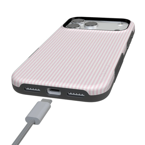 Stripes and the City | Light Pink Pinstripe Case