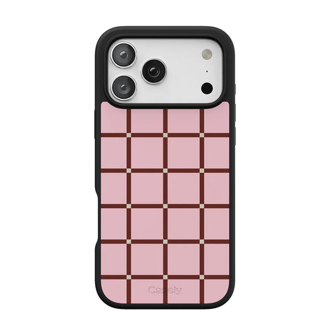 Uptown Gridlock | Pink Checkerboard Case
