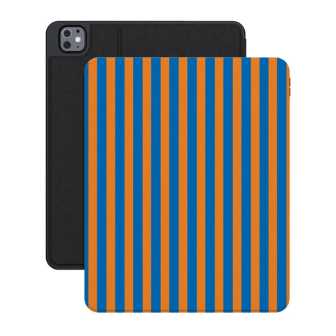 Go New York | Blue & Orange Stripes iPad Case