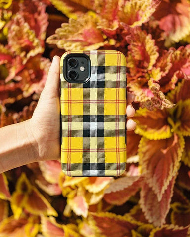 As if! | Yellow Plaid iPhone Case