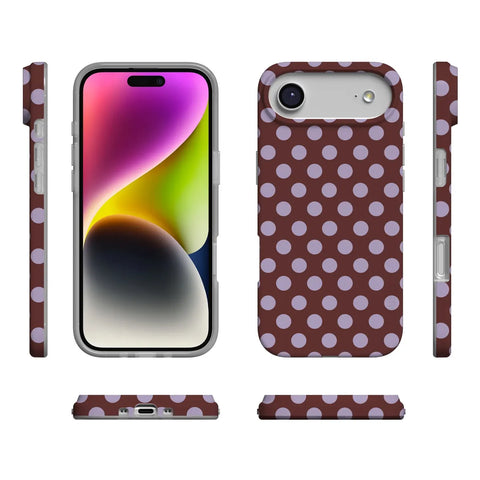 Spotted in SoHo | Burgundy Polka Dot Case