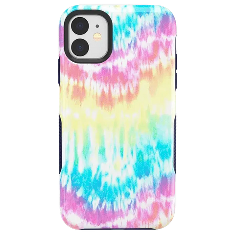 Wild & Free | Classic Rainbow Tie Dye iPhone Case