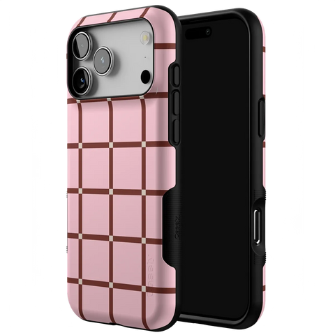 Uptown Gridlock | Pink Checkerboard Case