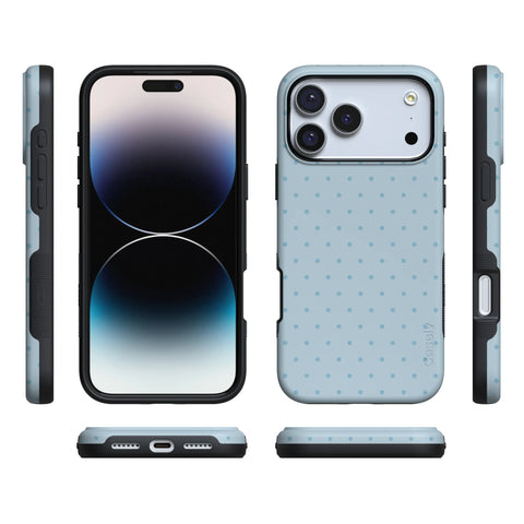 On the Dot | Blue Monochrome Polka Dot Case