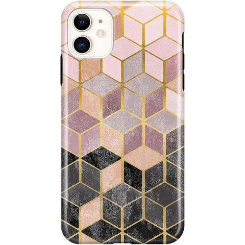 Stepping Up | Geo Rose Gold Marble Case
