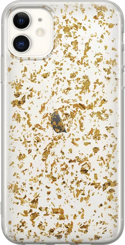 Morning Sparkle | Rose and Gold Flaked Clear Case