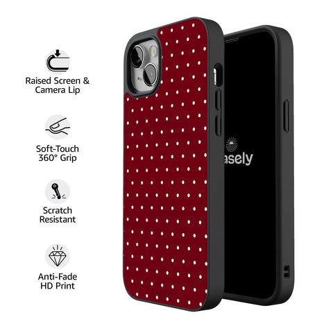 On the Dot | Maroon Polka Dot Case