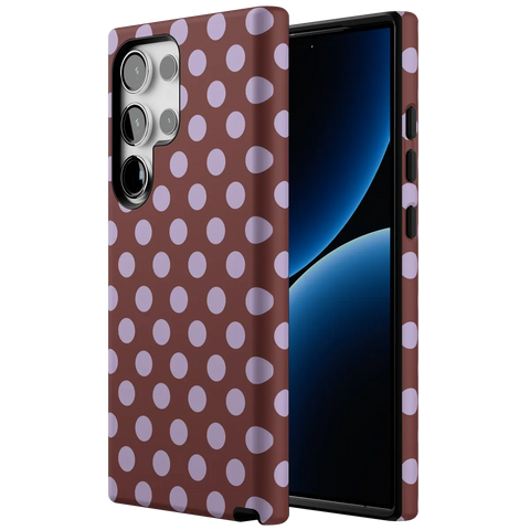 Spotted in SoHo | Burgundy Polka Dot Case