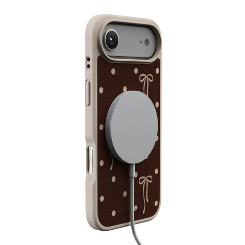 Teddy Bows | Brown Polka Dot Case