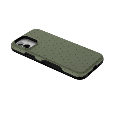 On the Dot | Olive Green Polka Dot Case