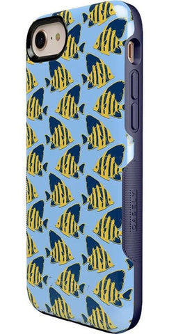 Something's Fishy | Navy Blue & Yellow Fish Print Case