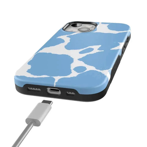 Current MOOd | Light Blue Cow Print Case