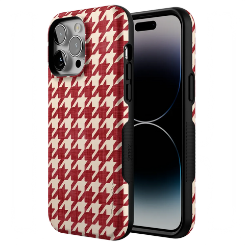 Scarlet Stitch | Red Houndstooth Case