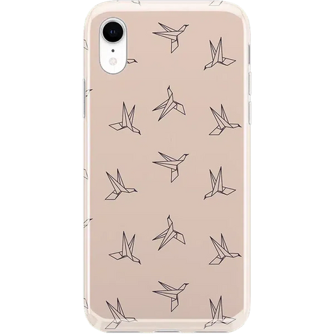 Paper Crane Origami | Beige Pattern