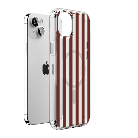 Sunday in Brooklyn | Burgundy Stripes Case