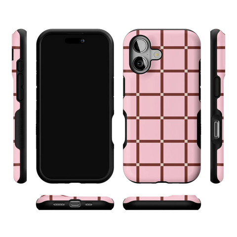 Uptown Gridlock | Pink Checkerboard Case