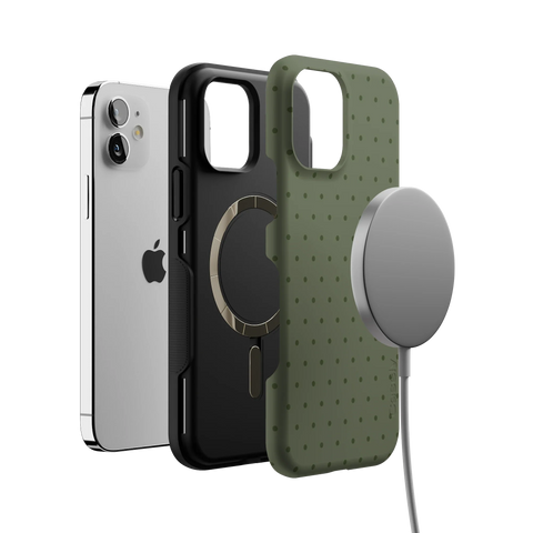 On the Dot | Olive Green Polka Dot Case