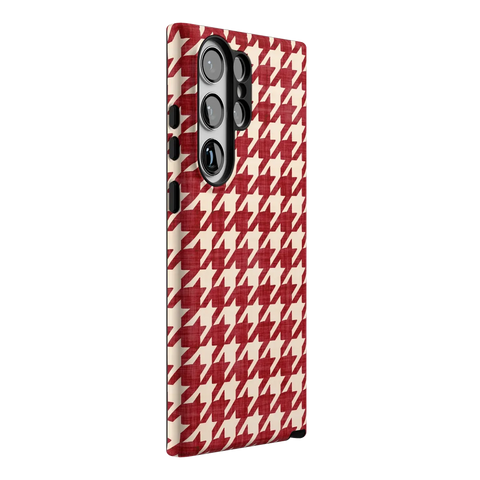 Scarlet Stitch | Red Houndstooth Case