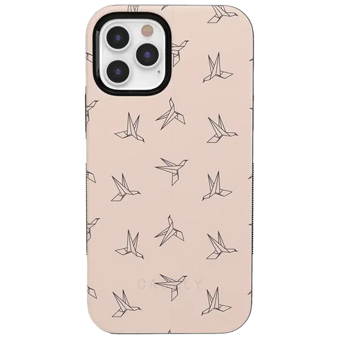 Paper Crane Origami | Beige Pattern
