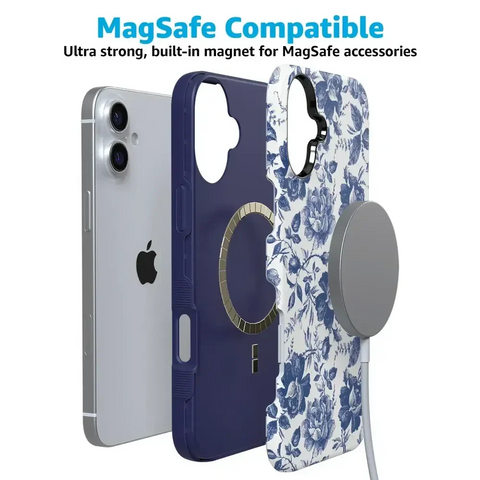 Rose to Fame | Blue & White Rose Floral Case