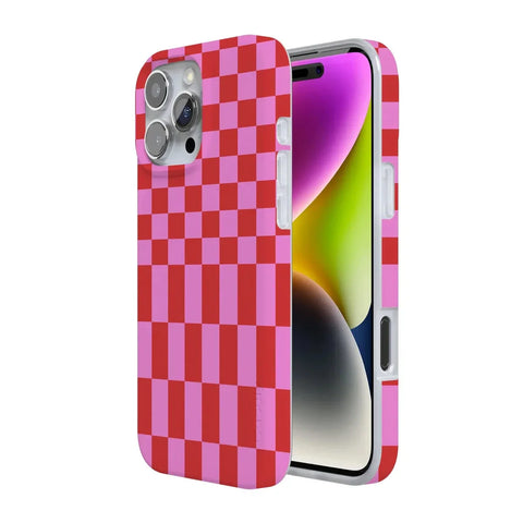 Vibe Check | Pink Checkerboard Case