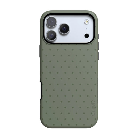On the Dot | Olive Green Polka Dot Case