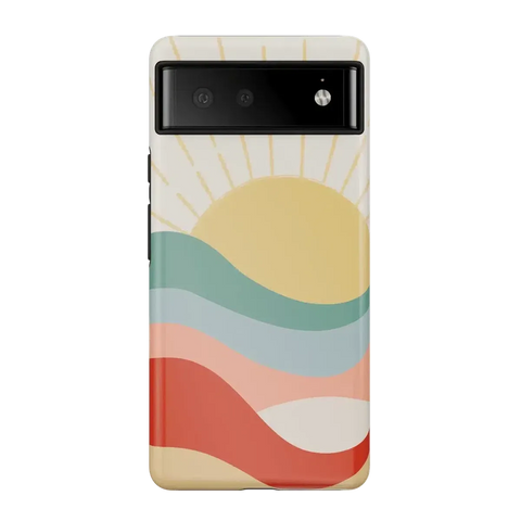 Here Comes the Sun | Colorblock Sunset Google Pixel Case