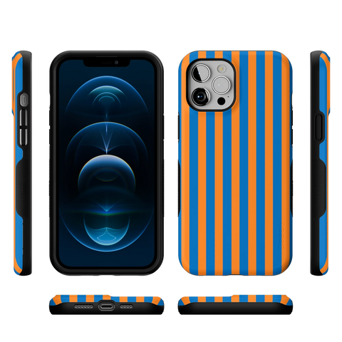 Go New York | Blue & Orange Stripes Case