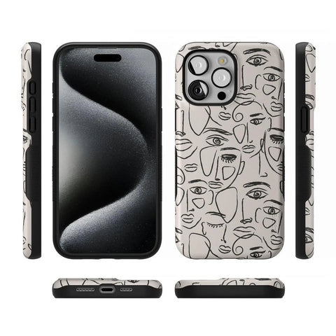 We're All Human | Minimal Face Art Case