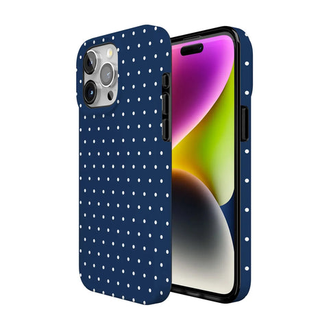 On the Dot | Navy Polka Dot Case