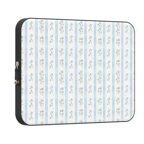 Cottage Stripe | Blue Floral Laptop Case