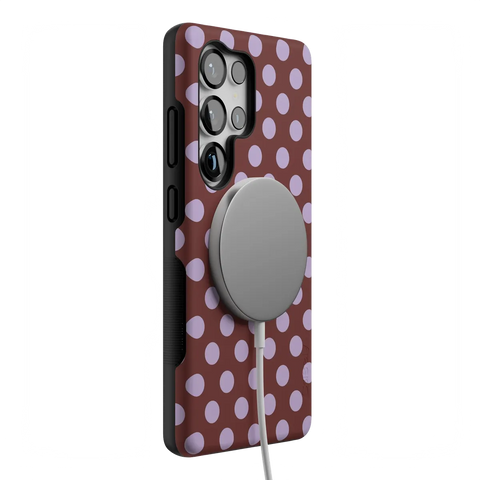 Spotted in SoHo | Burgundy Polka Dot Case