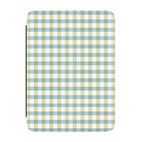 Pastel Picnic | Blue & Green Gingham Kindle Case