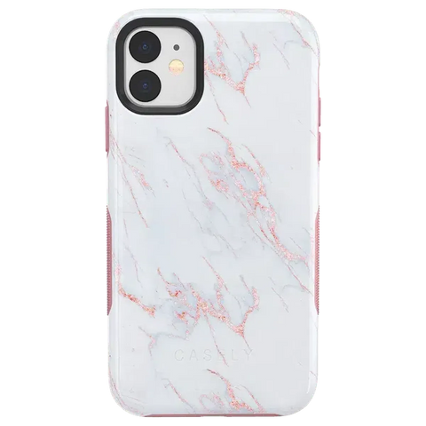 Subtle Blush | White and Pink Marble Case