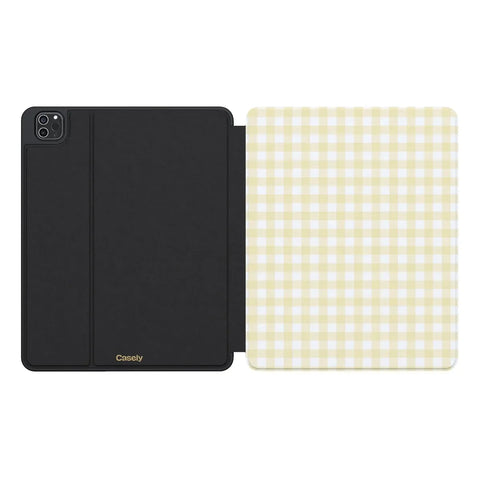 Pastel Picnic | Yellow Gingham iPad Case